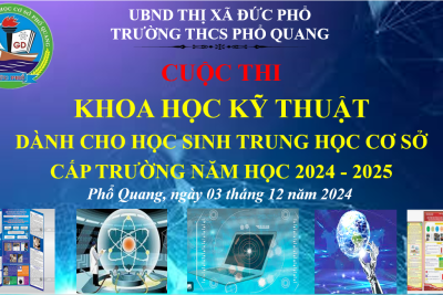 CUỘC THI KHOA HỌC KỸ THUẬT DÀNH CHO HỌC SINH TRUNG HỌC CƠ SỞ CẤP TRƯỜNG NĂM HỌC 2024-2025