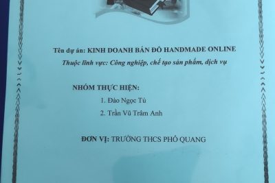 Ý tưởng khởi nghiệp -HS Trường THCS Phổ Quang.